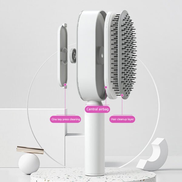 Self Cleaning Hair Brush For Women - Image 5