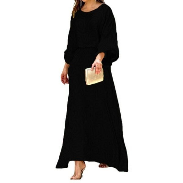 Women's 2-Piece Printed Long Sleeve Top and High-Waist Maxi Skirt Set - Image 10