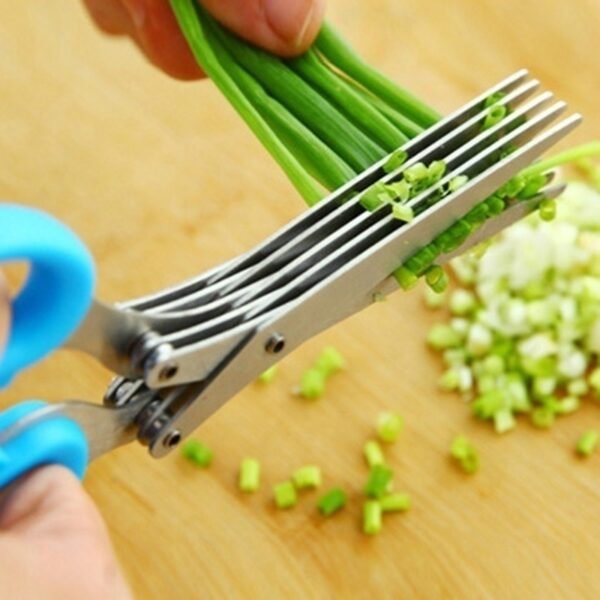 Multifunctional Scissors Stainless Steel Onion Cutting Knife Herb Spice Kitchen Scissor - Image 3