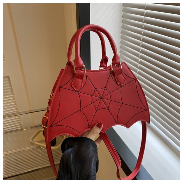 Spider Web Halloween Saddle Bag – Stylish Crossbody with Handle - Image 9