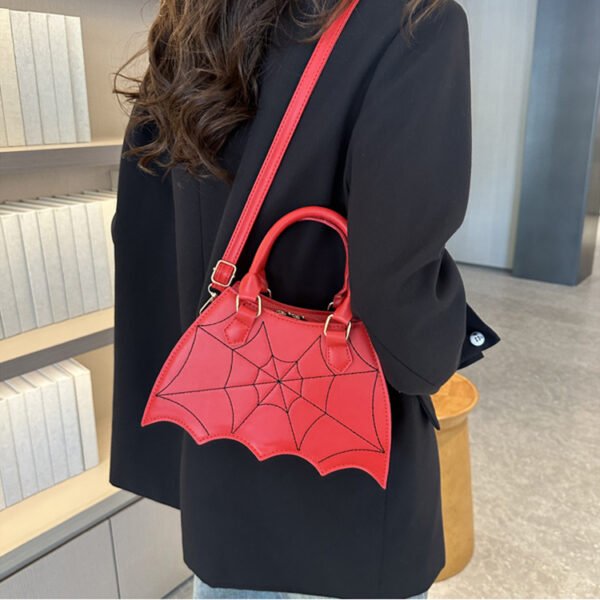 Spider Web Halloween Saddle Bag – Stylish Crossbody with Handle - Image 5